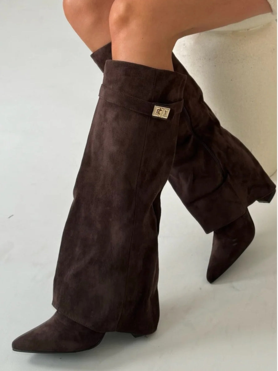 CLARA | WIDE LEG LEATHER BOOTS