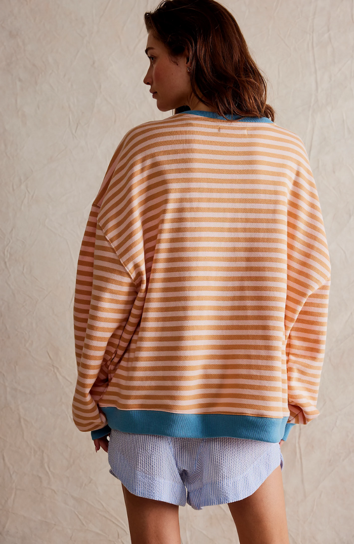 OLIVIA | STRIPED CREWNECK SWEATER