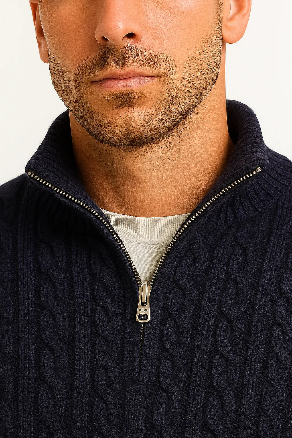 NATHAN | SPRING ZIP NECK SWEATER