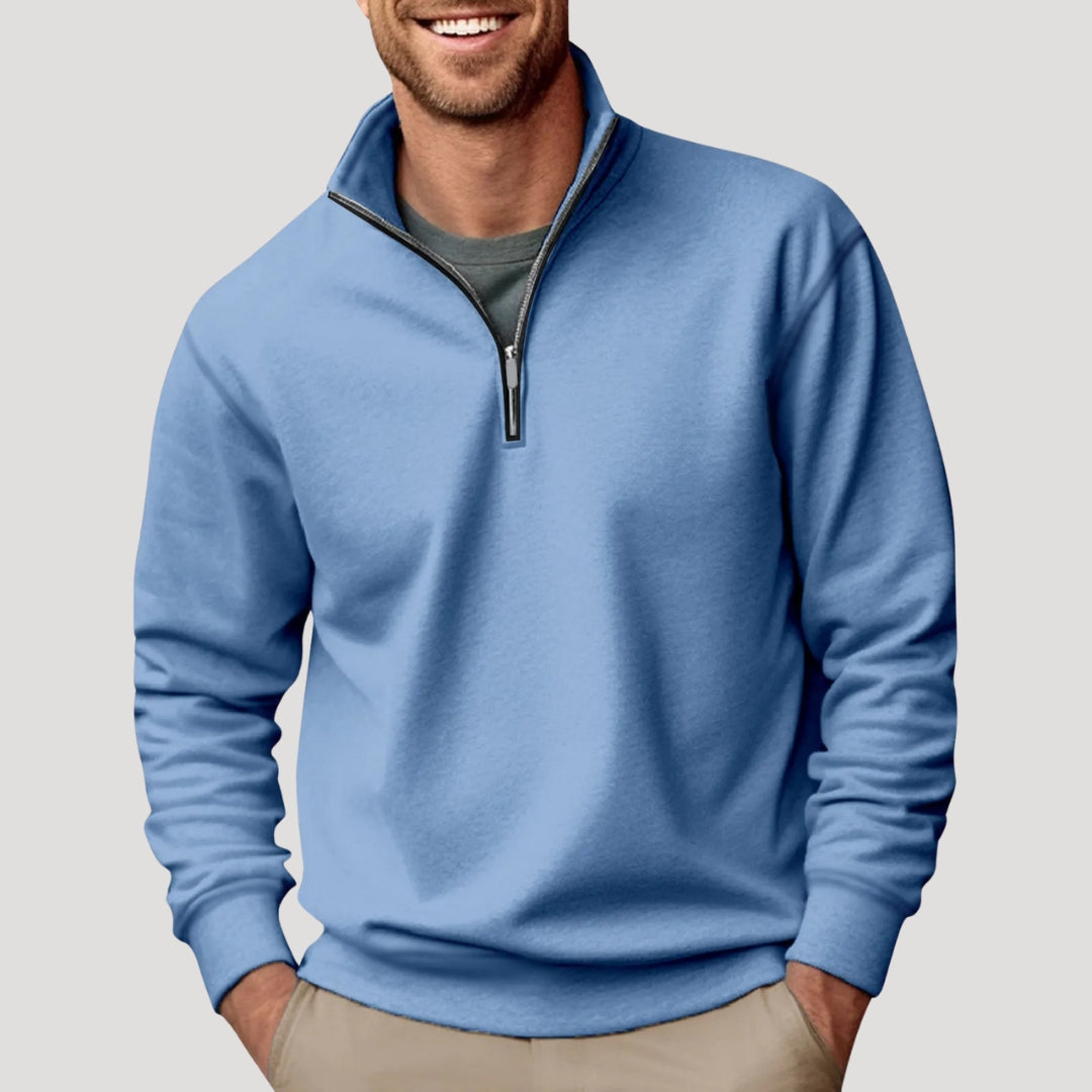 LIAM | MINIMAL QUARTER ZIP SWEATSHIRT