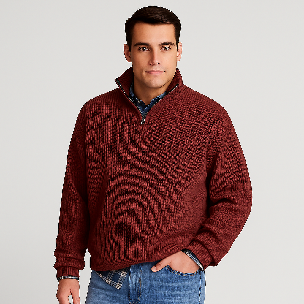 CARL | SPRING HALF ZIP SWEATER