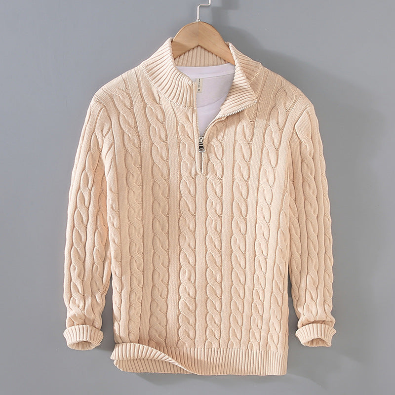BRADLEY | ZIP NECK KNIT SWEATER
