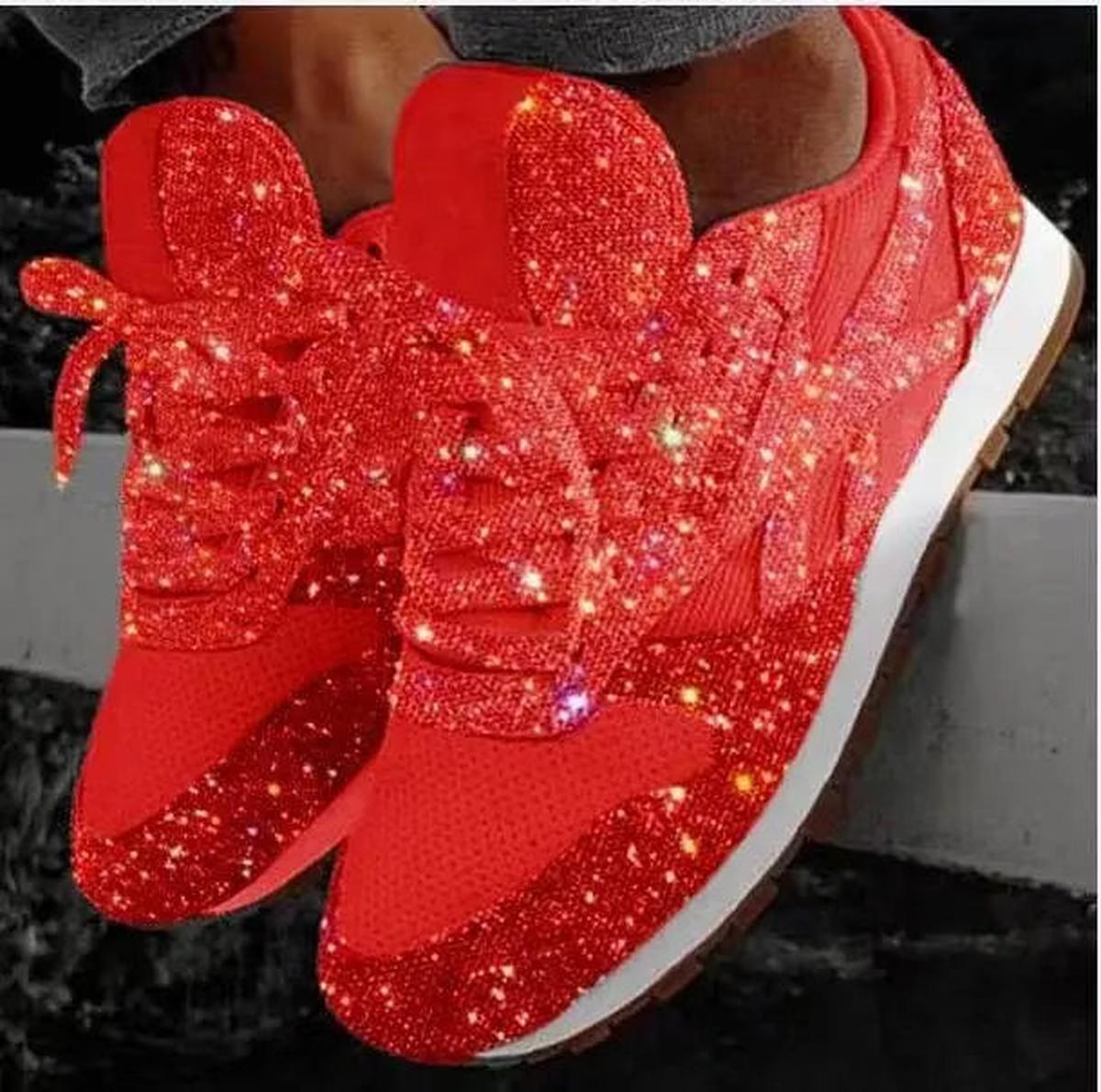 MARY | GLITTER LACE UP TRAINERS