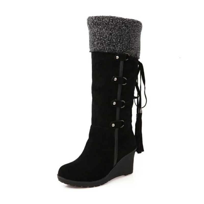 DAISY | FUR LINED WEDGE BOOTS