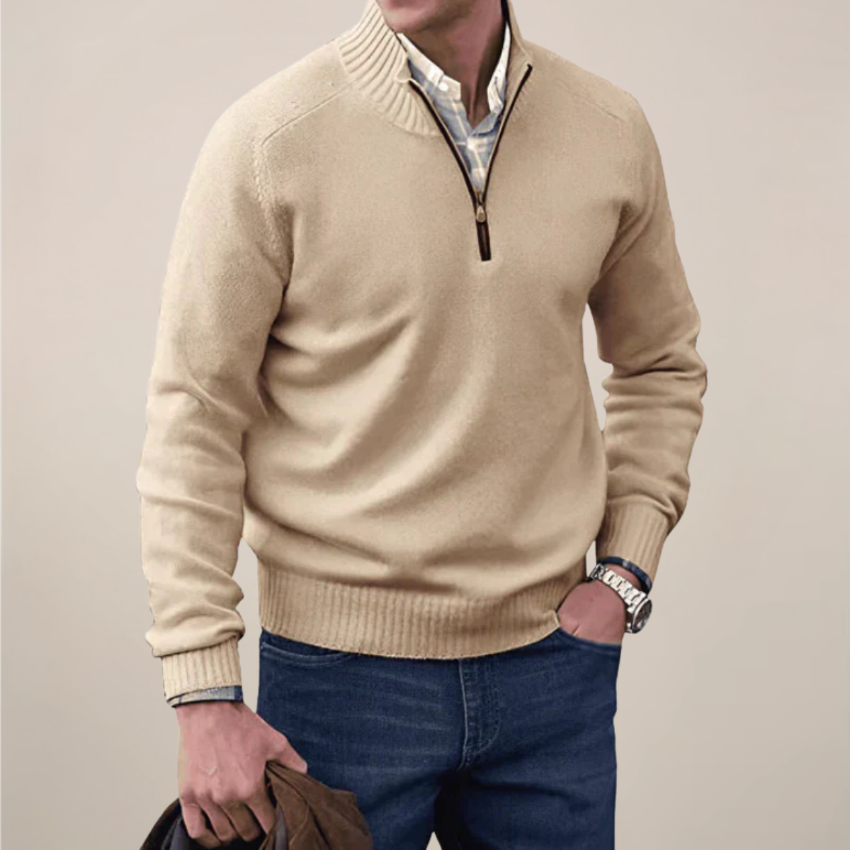 DANIEL | SPRING HALF-ZIP SWEATER
