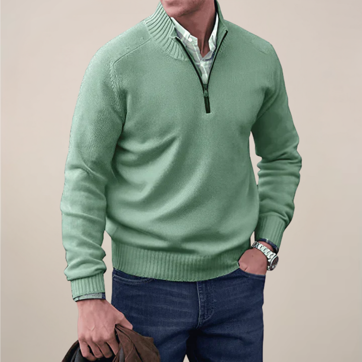 DANIEL | SPRING HALF-ZIP SWEATER
