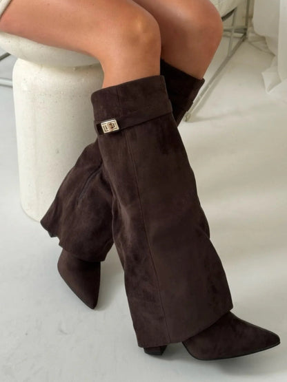 CLARA | WIDE LEG LEATHER BOOTS