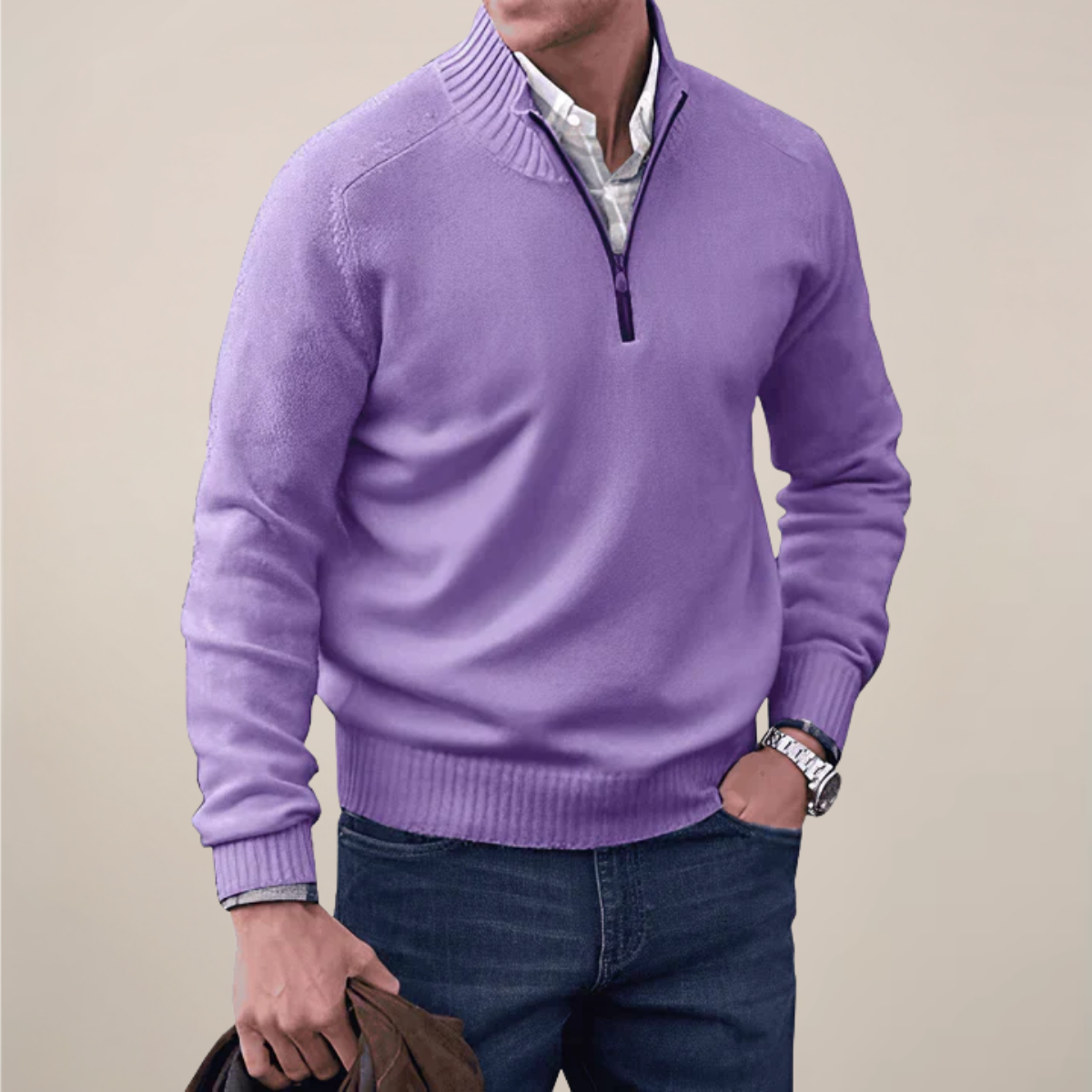 DANIEL | SPRING HALF-ZIP SWEATER