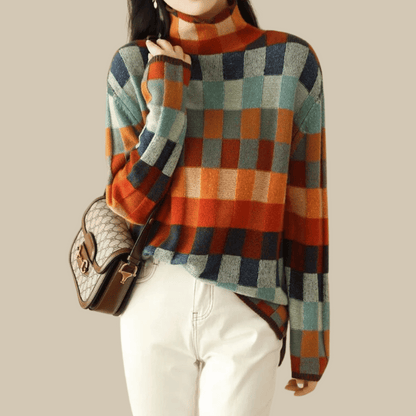 AMELIA | SPRING CHECK TURTLENECK