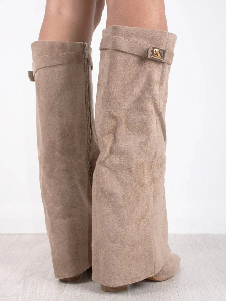 CLARA | WIDE LEG LEATHER BOOTS