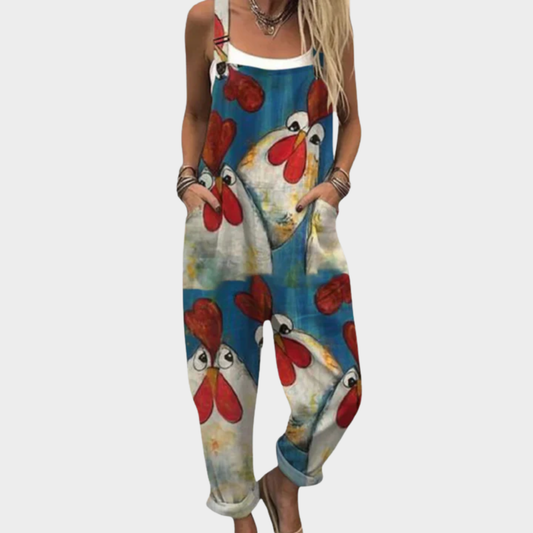 AMY | PRINTED DUNGAREES