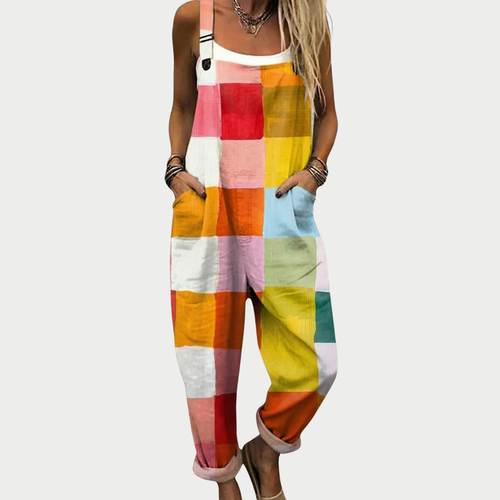 AMY | PRINTED DUNGAREES
