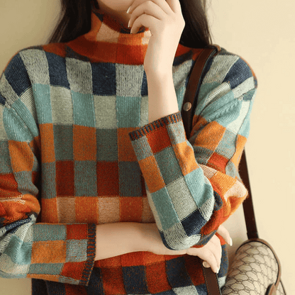 AMELIA | SPRING CHECK TURTLENECK