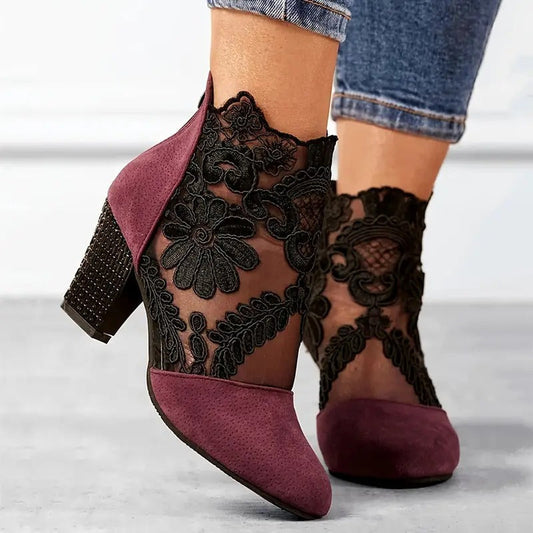 CHARLOTTE | WHITE HEEL SHOES