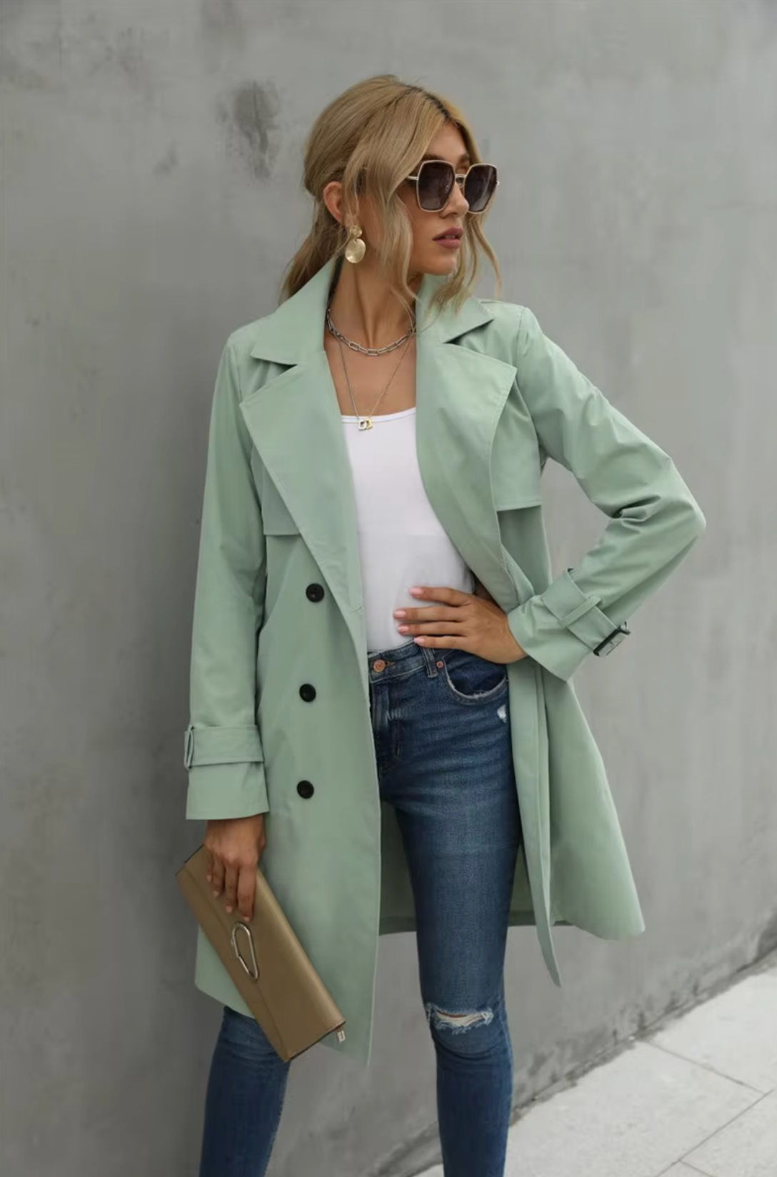 STELLA | DOUBLE-BREASTED TRENCHCOAT