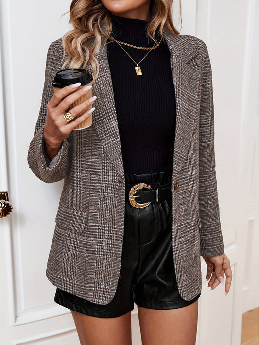 GABRIELLA | PLAID CASUAL BLAZER