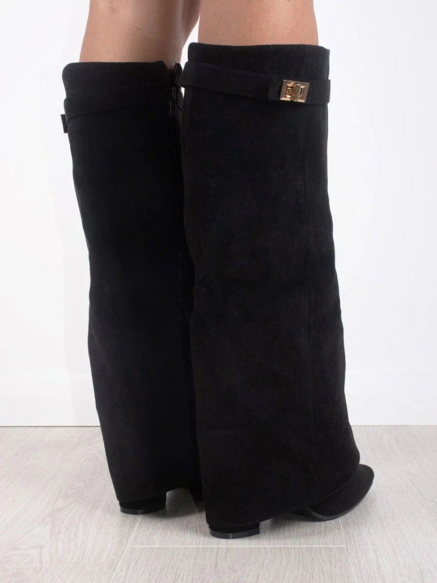 CLARA | WIDE LEG LEATHER BOOTS