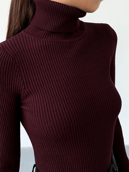 LILY | RIBBED TURTLENECK SWEATER