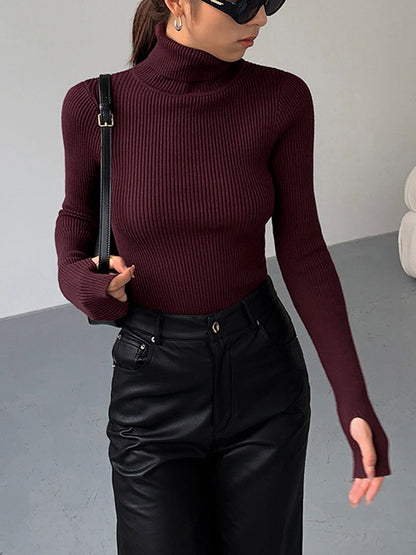 LILY | RIBBED TURTLENECK SWEATER