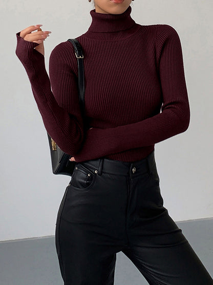 LILY | RIBBED TURTLENECK SWEATER