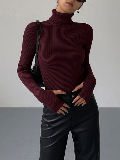 LILY | RIBBED TURTLENECK SWEATER
