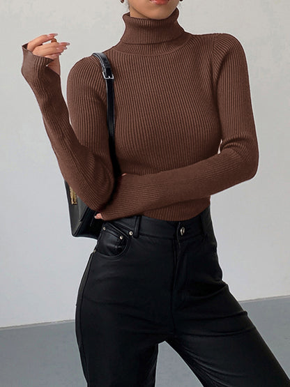 LILY | RIBBED TURTLENECK SWEATER