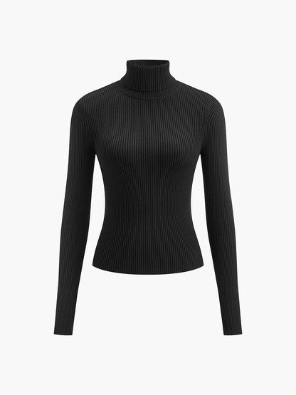 LILY | RIBBED TURTLENECK SWEATER