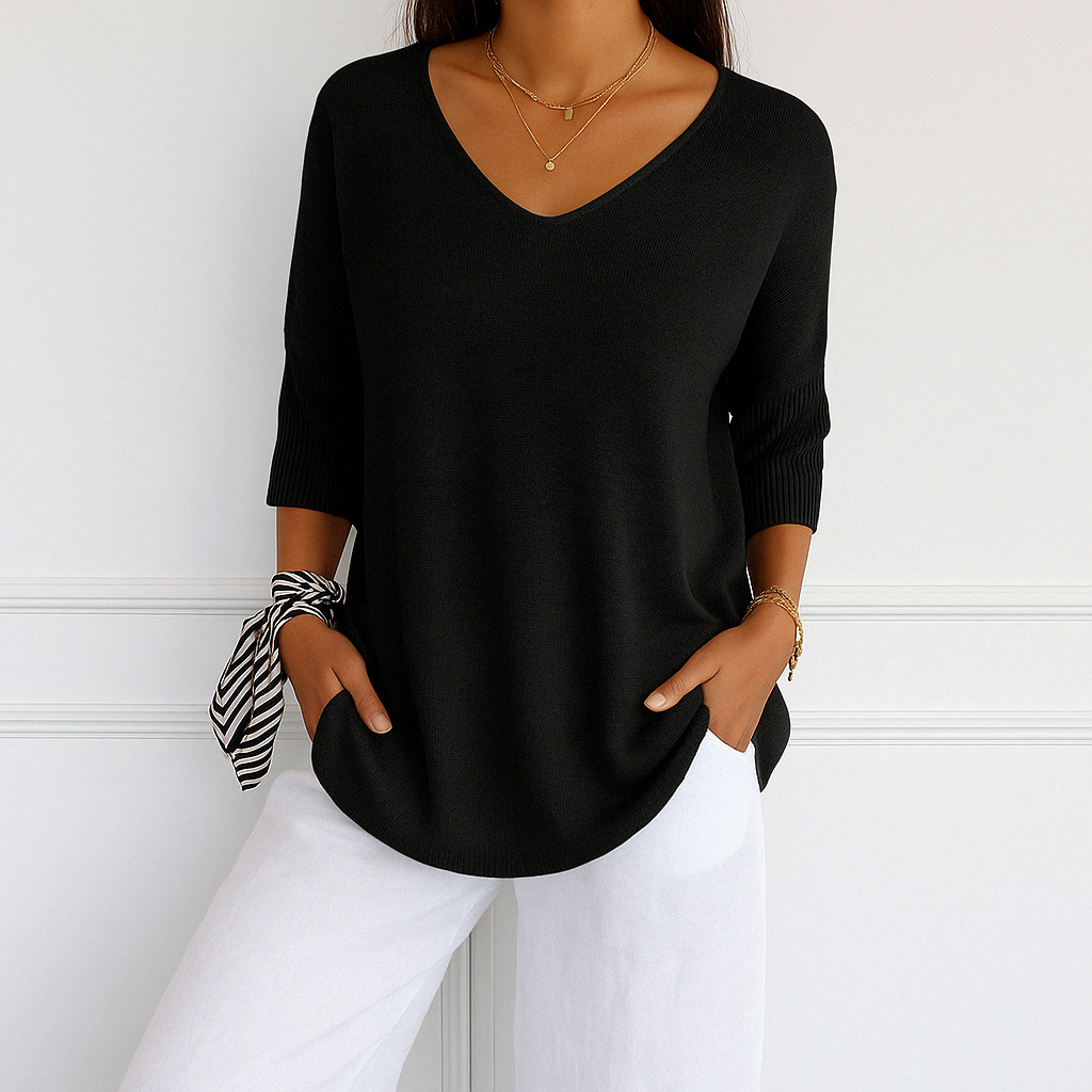 AUDREY | V NECK SWEATER