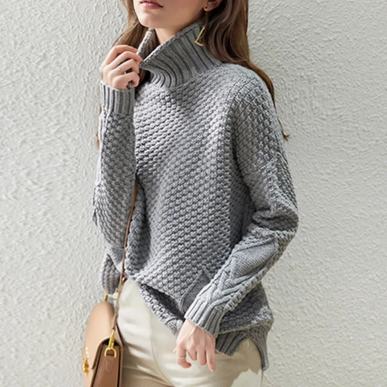 AUDREY | RIBBED TURTLENECK SWEATER