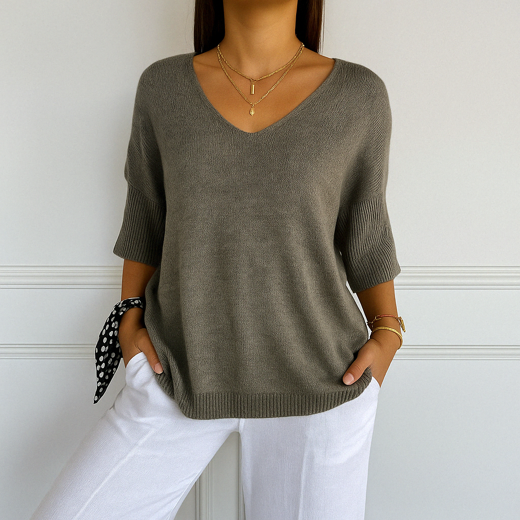 AUDREY | V NECK SWEATER