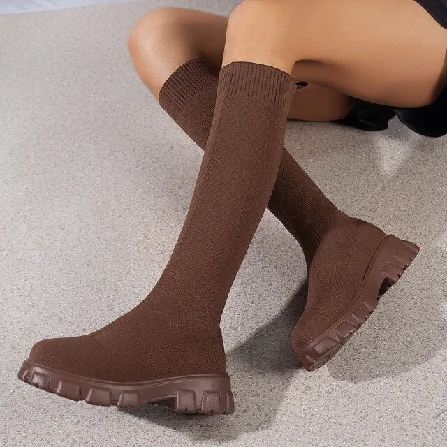 AMELIA | CHUNKY KNIT BOOTS