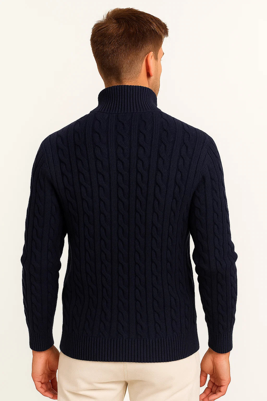 NATHAN | SPRING ZIP NECK SWEATER