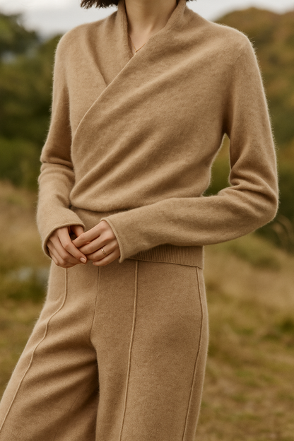 KATE | ELEGANT WRAP SWEATER