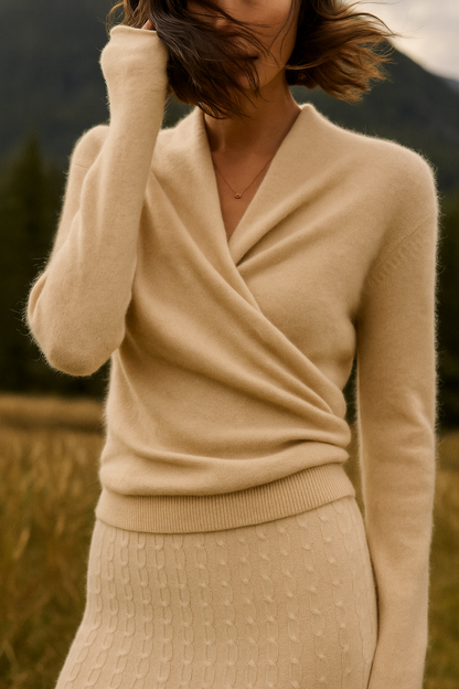 KATE | ELEGANT WRAP SWEATER