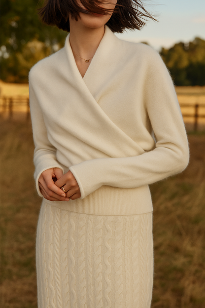 KATE | ELEGANT WRAP SWEATER