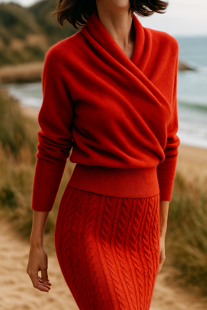 KATE | ELEGANT WRAP SWEATER