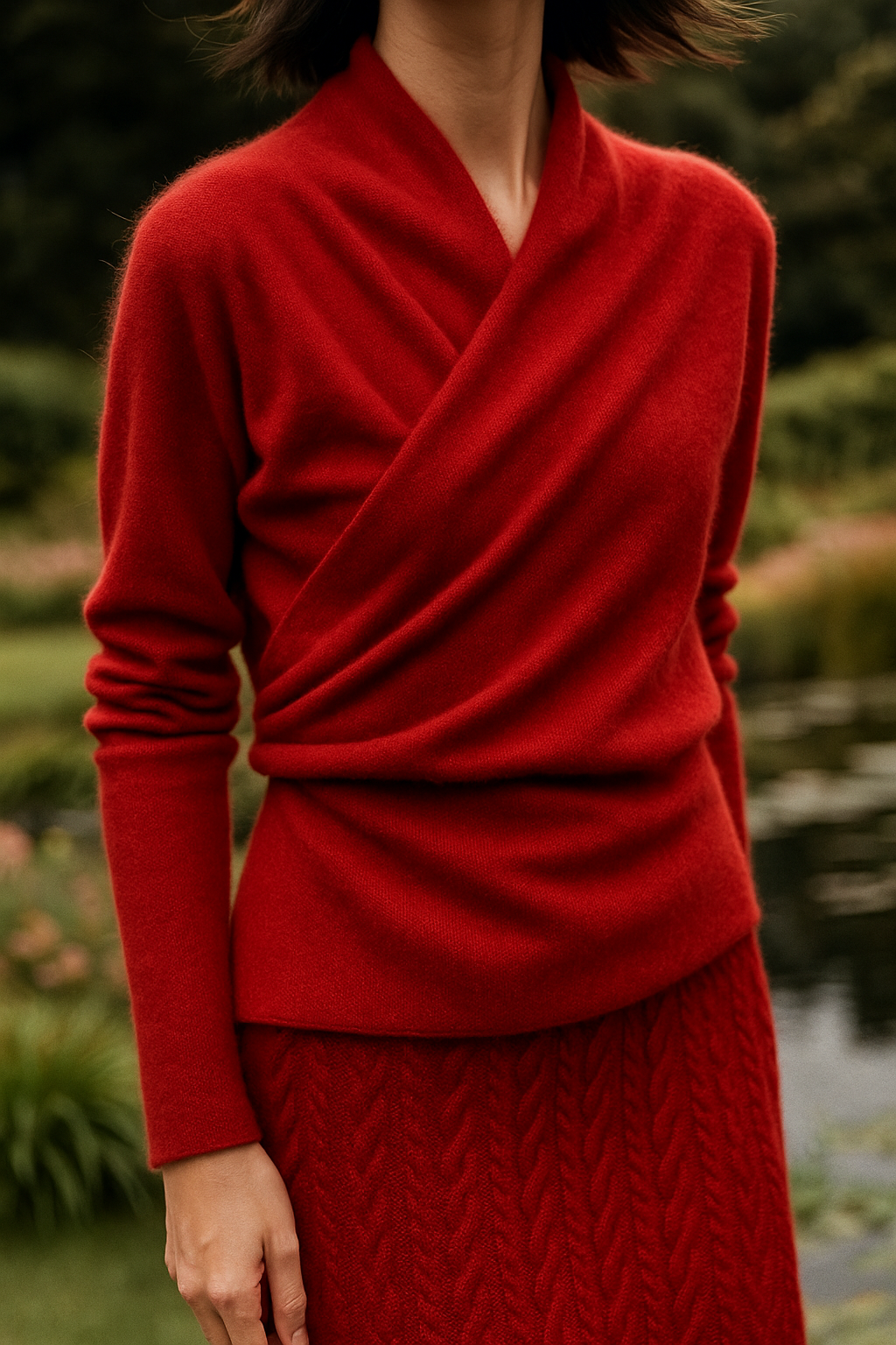 KATE | ELEGANT WRAP SWEATER