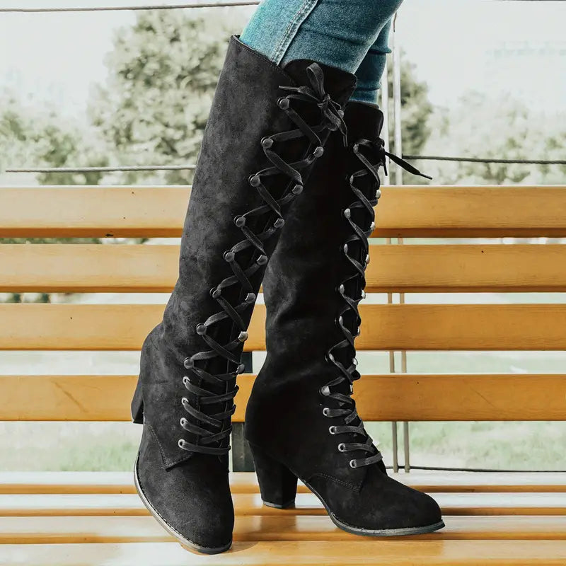 ANNA | KNEE-HIGH BLOCK HEELS