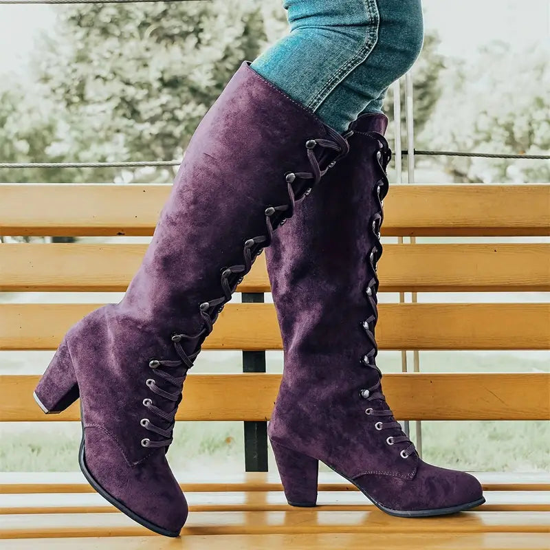 ANNA | KNEE-HIGH BLOCK HEELS