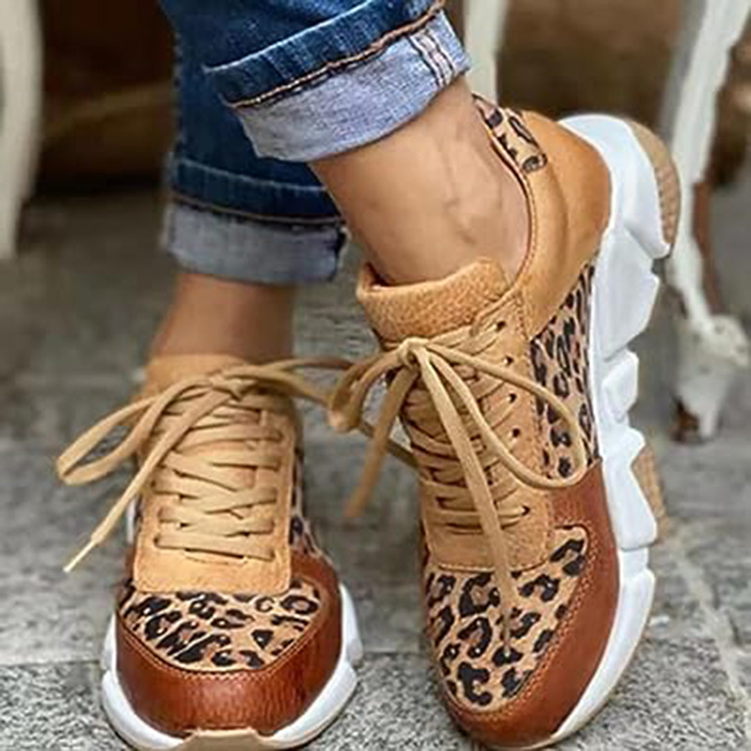 TESSA | LEOPARD LACE-UP SNEAKERS