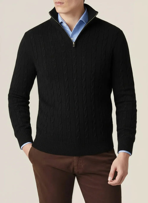 COLIN | SPRING CABLE KNIT SWEATER