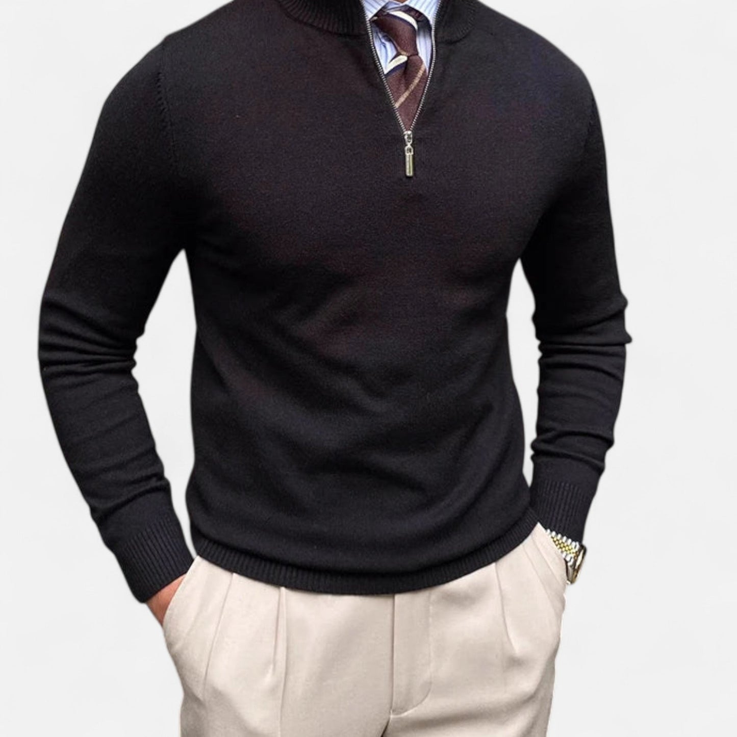 CONNIE | SPRING HALF ZIP SWEATER