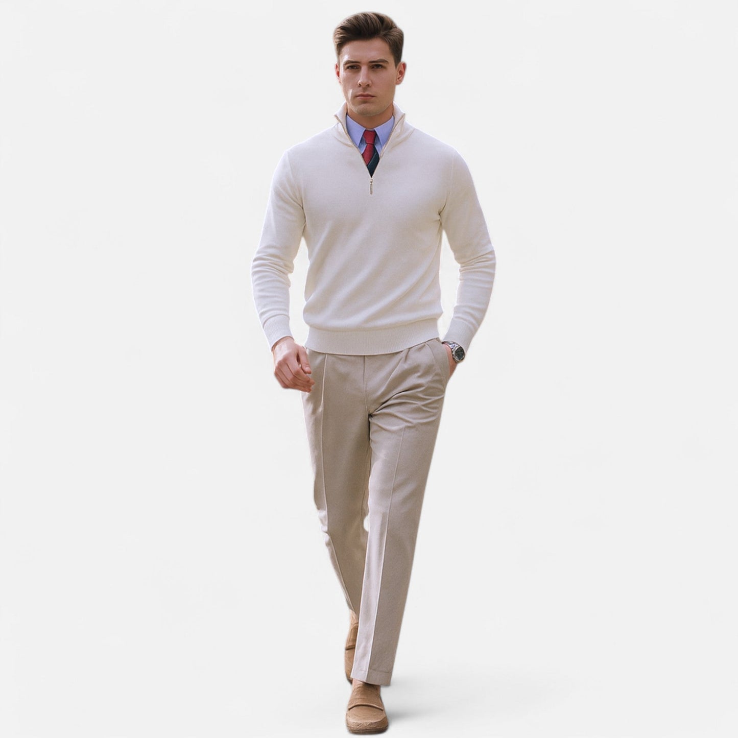 CONNIE | SPRING HALF ZIP SWEATER