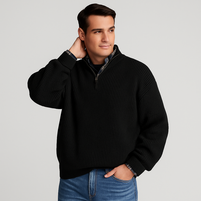 CARL | SPRING HALF ZIP SWEATER