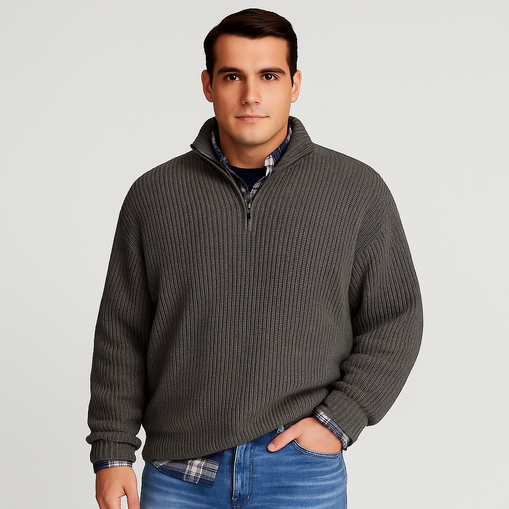 CARL | SPRING HALF ZIP SWEATER