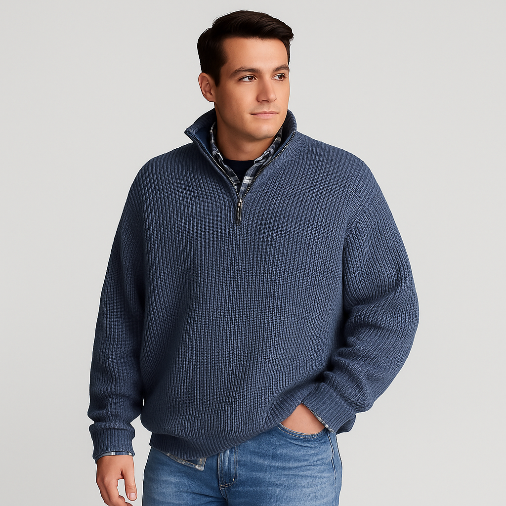 CARL | SPRING HALF ZIP SWEATER