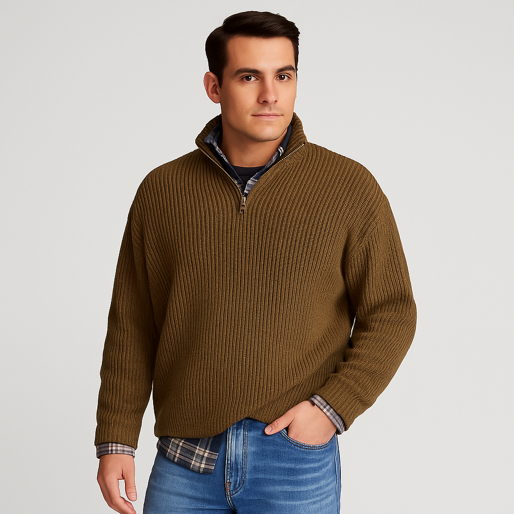 CARL | SPRING HALF ZIP SWEATER