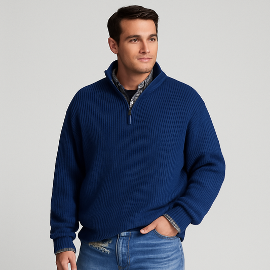 CARL | SPRING HALF ZIP SWEATER