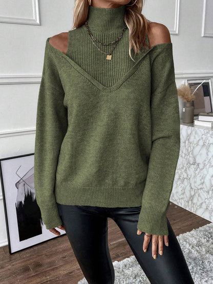 ANNA | COLD SHOULDER SWEATER