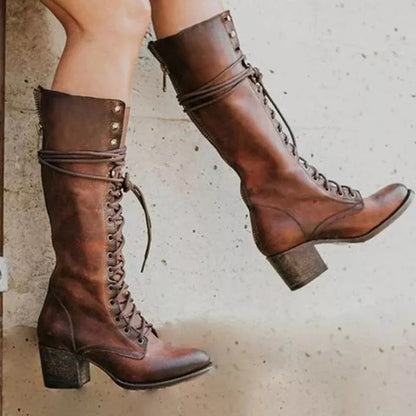 BELLA | CHIC LEATHER KNEE BOOTS